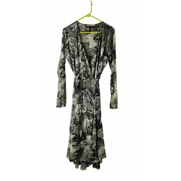 blue dress for baby girl White House Black Market Green Wisteria Floral Reversible Halter Dress